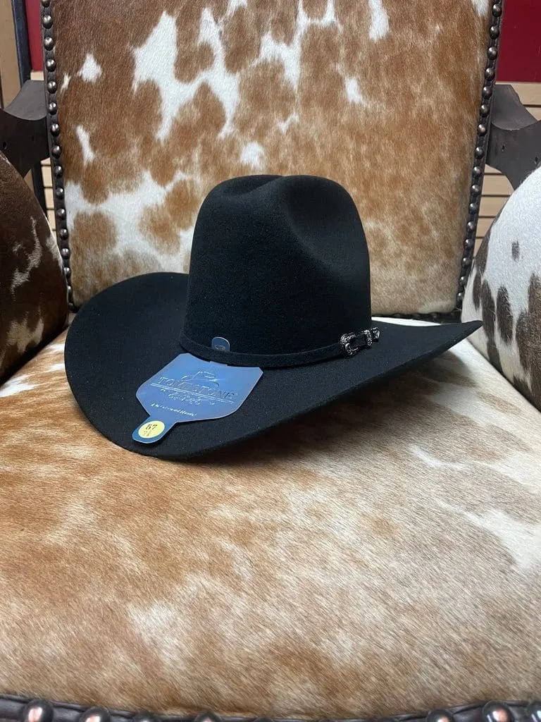 Tombstone 20X Cowboy Felt Hat Sonora Shape Black TOM-4104