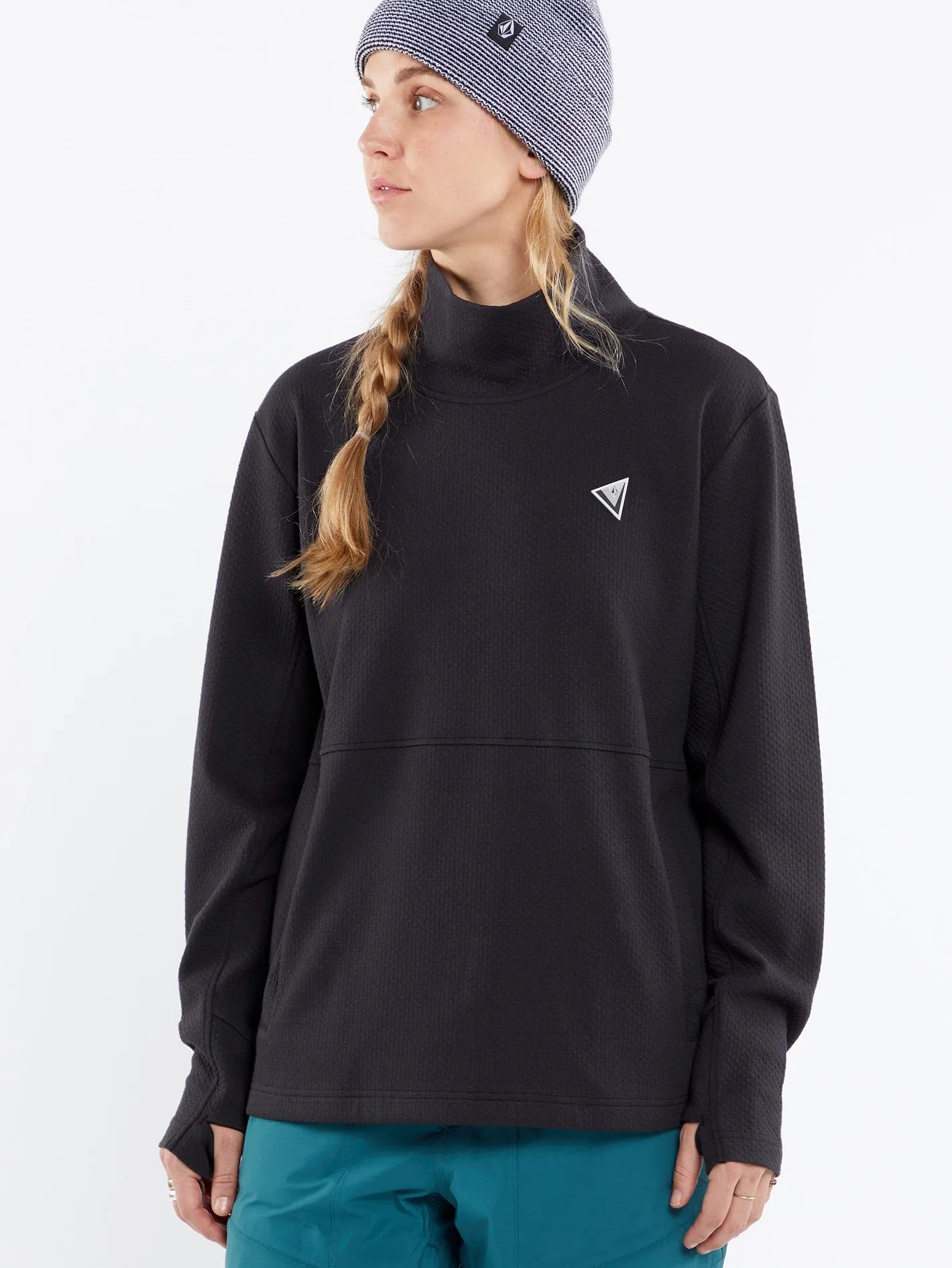 Womens Tech Pullover Fleece - Black