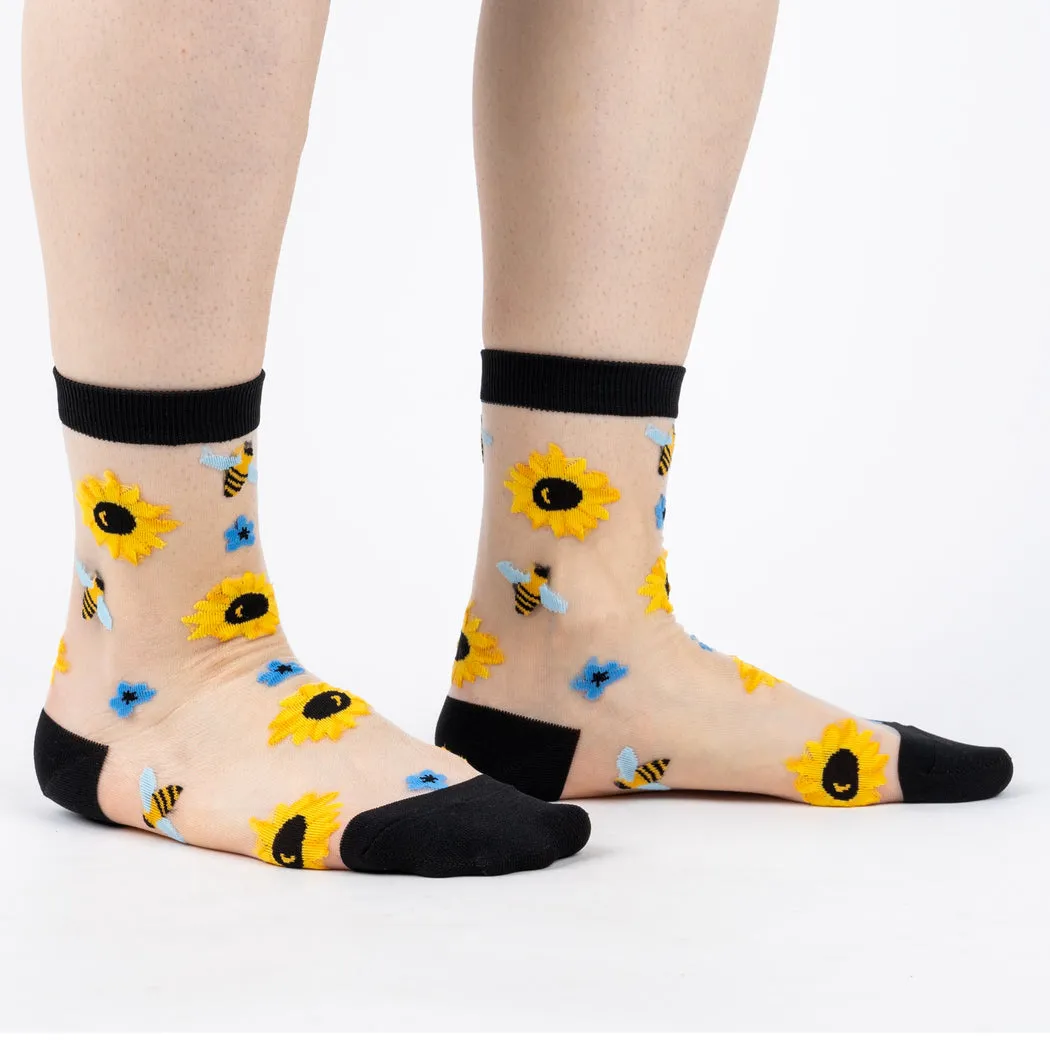 You are my Sunshine Women's Sheer Crew Sock