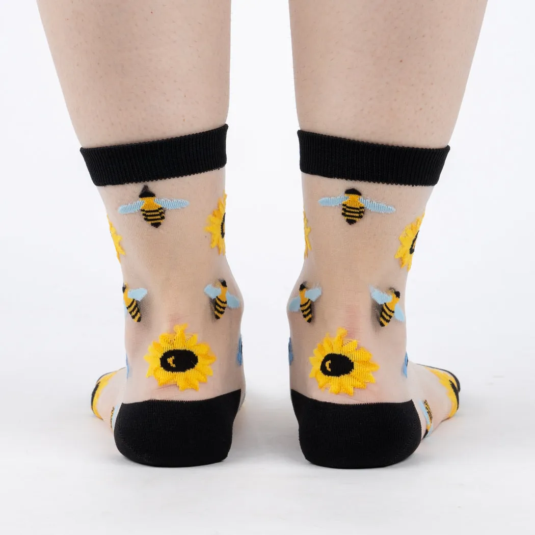 You are my Sunshine Women's Sheer Crew Sock